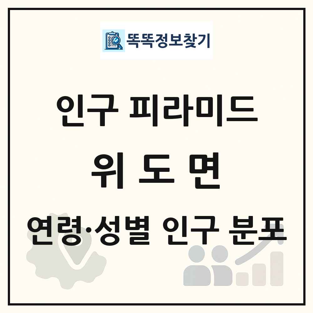 위도면 인구 피라미드 링크 그림